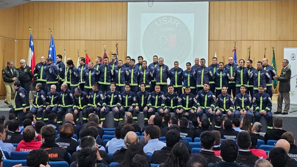 Se reacredita con éxito el grupo USAR del Cuerpo de Bomberos de Osorno